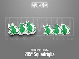 Kitsworld SAV Sticker - Italian Units - 205ª Squadriglia W:100mm x H:43mm 
